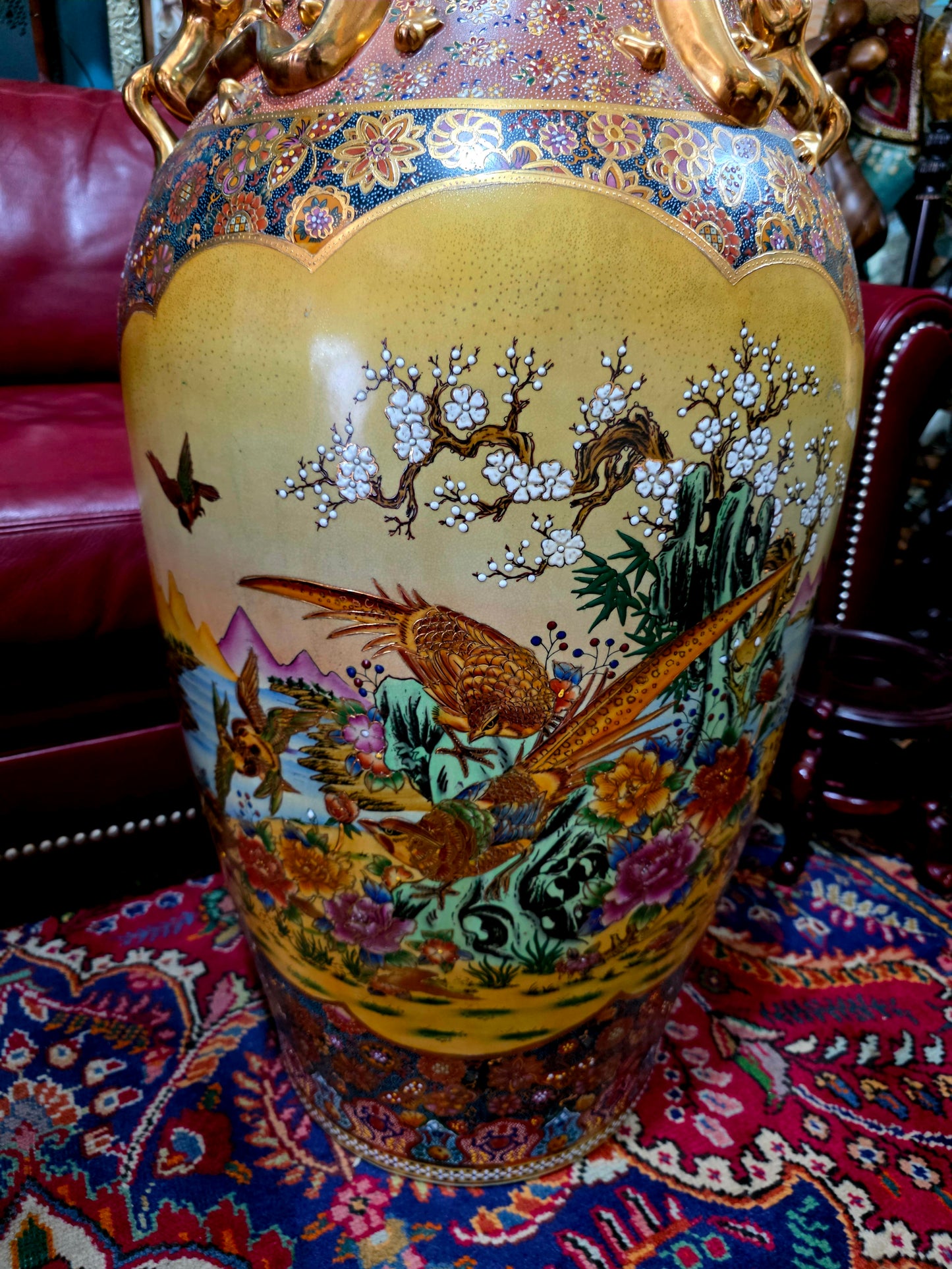 🎎🏮 🇨🇳 Jarron Imperial Satsuma – Arte Cerámico de Gran Escala🏮🎎🇨🇳