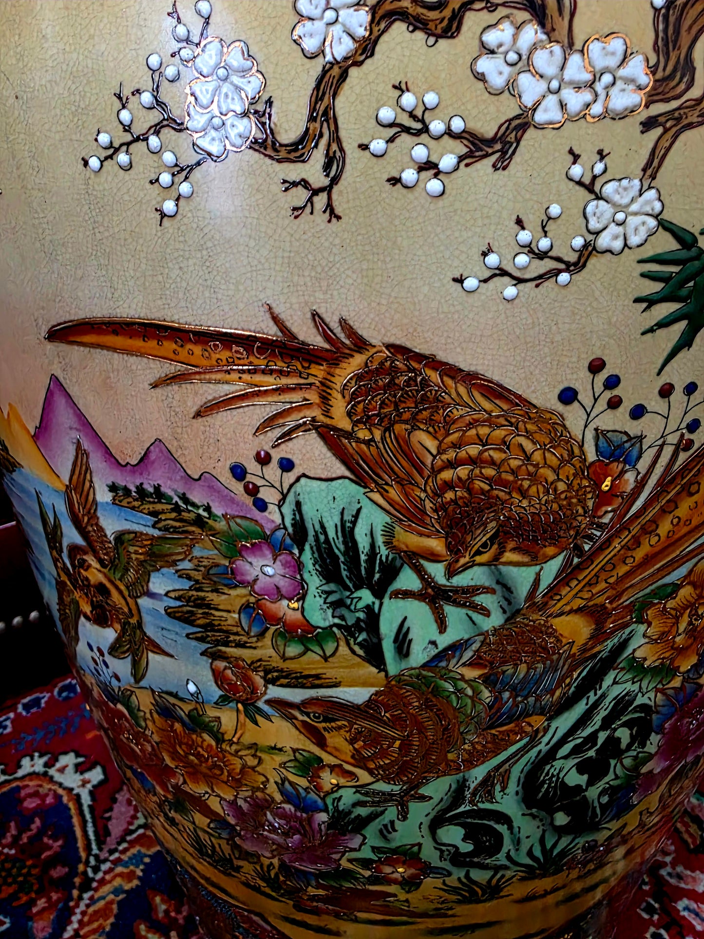 🎎🏮 🇨🇳 Jarron Imperial Satsuma – Arte Cerámico de Gran Escala🏮🎎🇨🇳