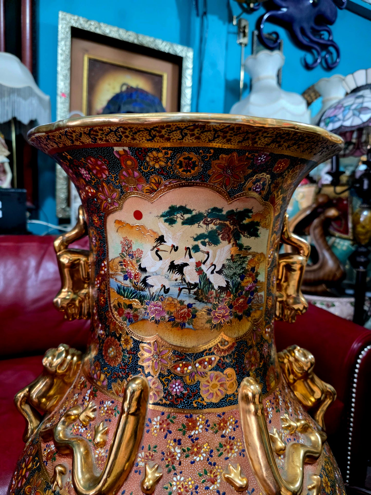 🎎🏮 🇨🇳 Jarron Imperial Satsuma – Arte Cerámico de Gran Escala🏮🎎🇨🇳