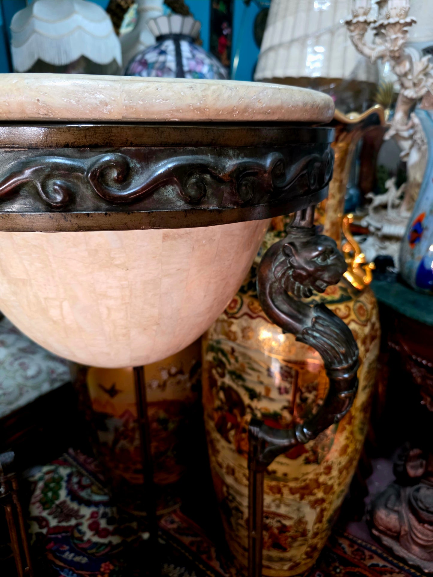 🎉Luxury bronze and alabaster pedestal🎉