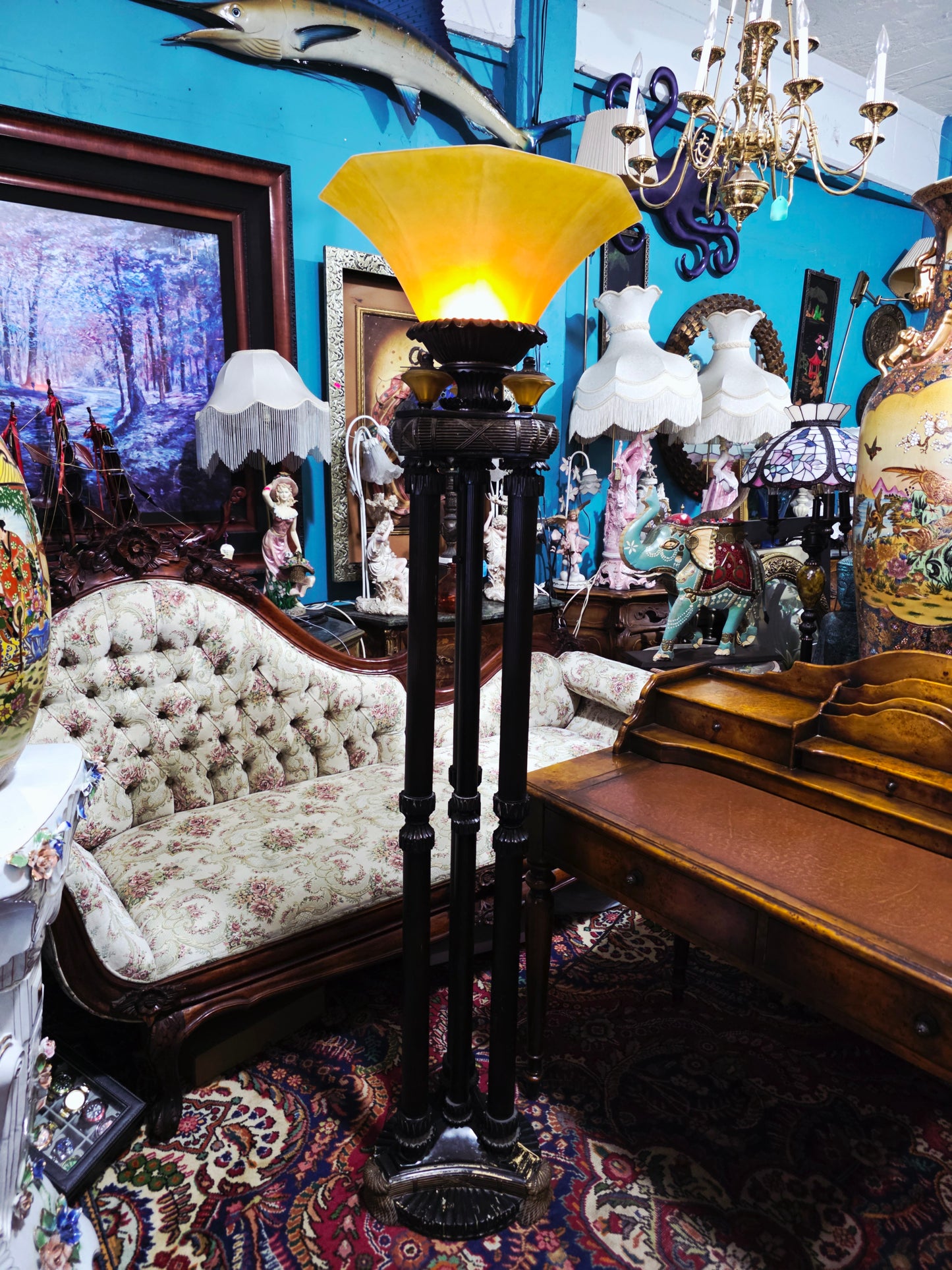 π Pair of Torch-Style Floor Lamps - Exclusive Elegance at Rosarito Antiques π