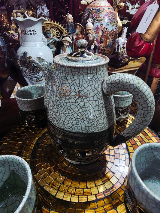 Cafetera/Tetera Vintage Somayaki Ware con Tapa Juego De 5 Piezas🌿🍵