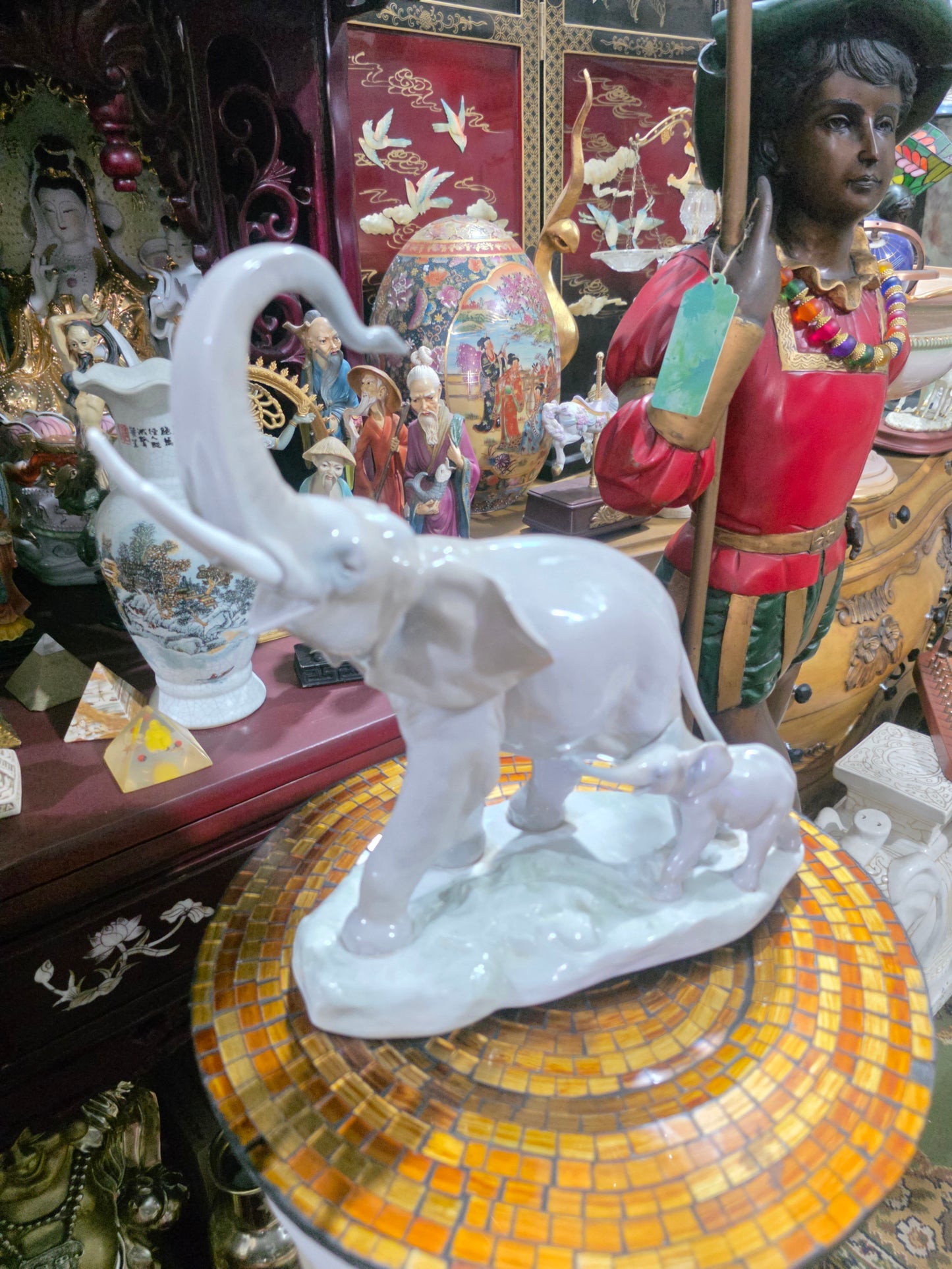 Lladró “Elephants with Calf🌿Lladro 01001151 | Release year: 1971 🐘🌿🐘