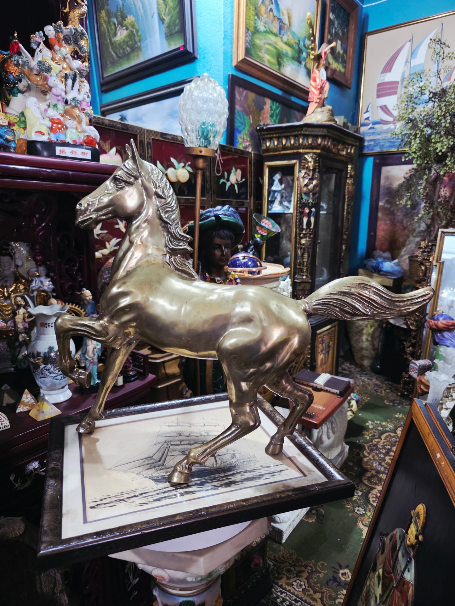 Escultura de Caballo en Bronce Solido 🐎