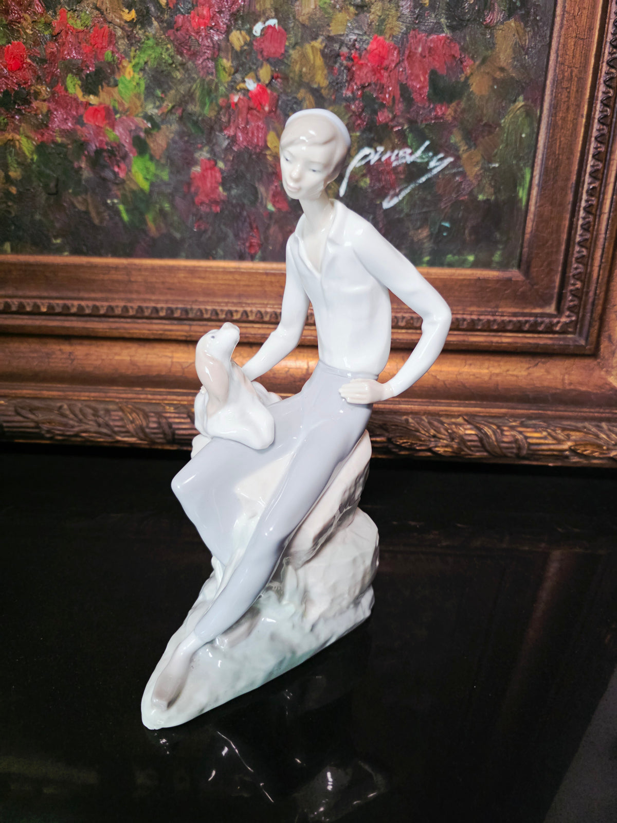 Nao by Lladro sculpture "Shepherd with Dog, Best Friend" ✨🏛️