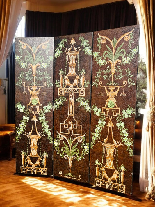 🎎 Biombo Oriental Pintado a Mano – Arte y Sofisticación para Tu Espacio🎎