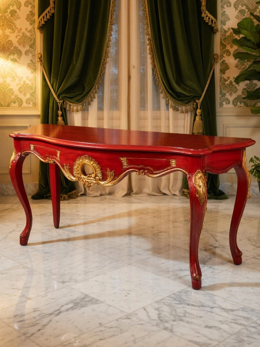 Credenza Luis XV – Magenta con Detalles Dorados🌿