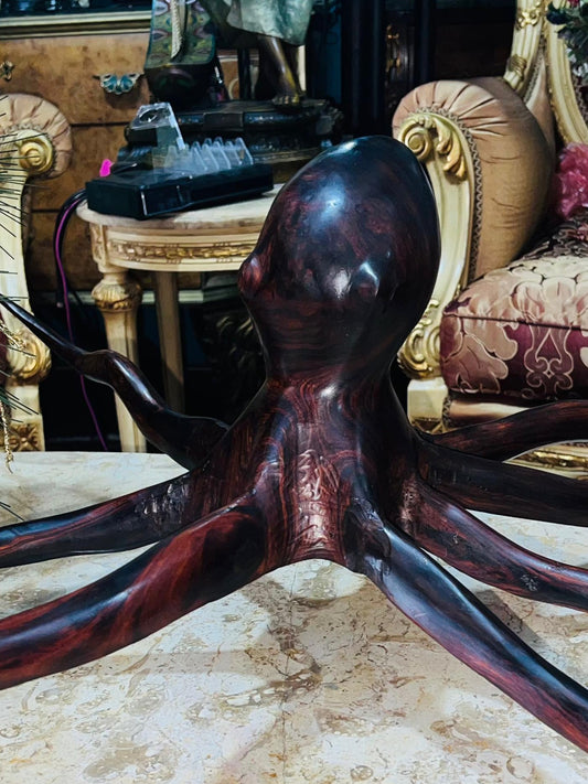 🐙✨ Escultura de Pulpo: Arte Náutico en Madera de Palofierro ✨🐙