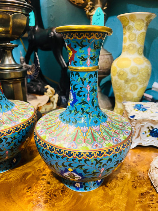 🌟 Jarrones de Cloisonné de Principios del Siglo XX 🏺✨