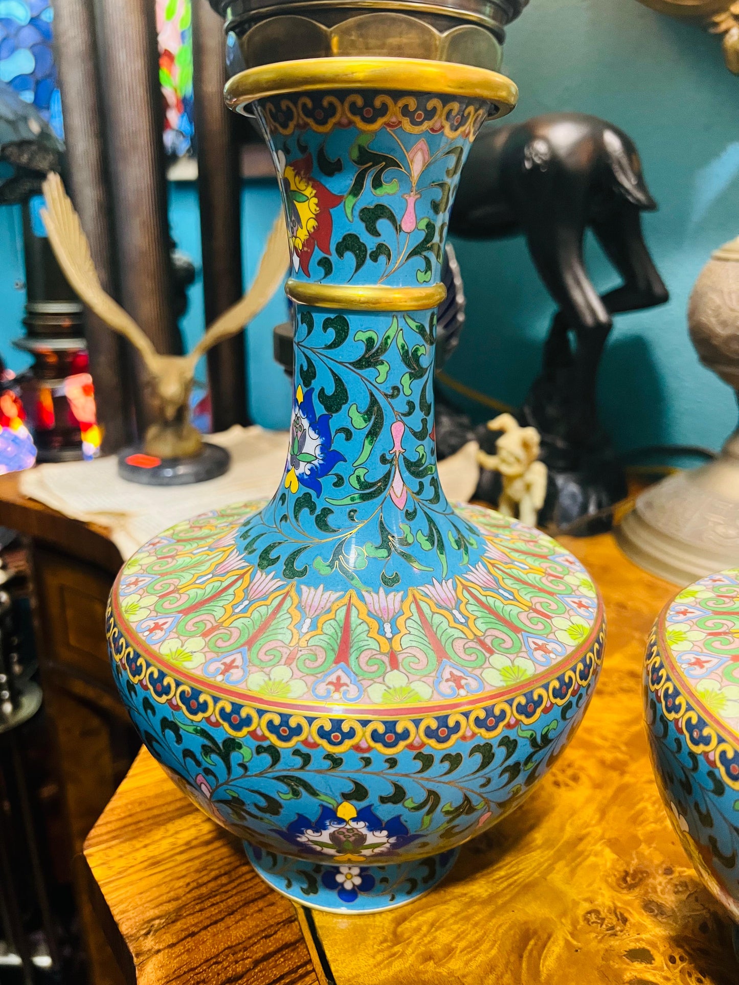 🌟 Jarrones de Cloisonné de Principios del Siglo XX 🏺✨
