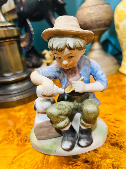 🍾Figura Campestre Capo Del Monte de Porcelana para tu Colección de Antigüedades 🍾
