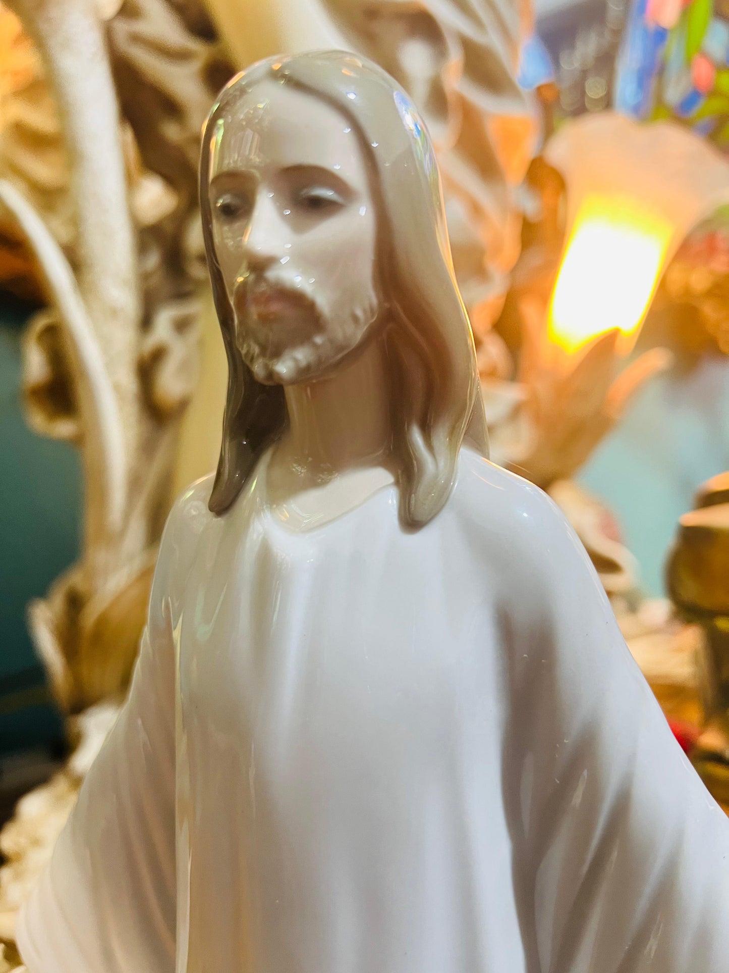 🌟 Escultura de Jesús en Porcelana Fina de Lladro - Modelo 5767 Año de emision 1982 🕊️✨