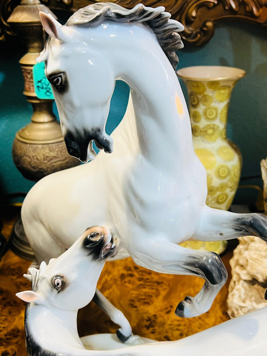 🌟 Escultura de Caballos, Rosenthal Baviera Alemania, Firmado: H. Meisel NR: 921 🐴✨
