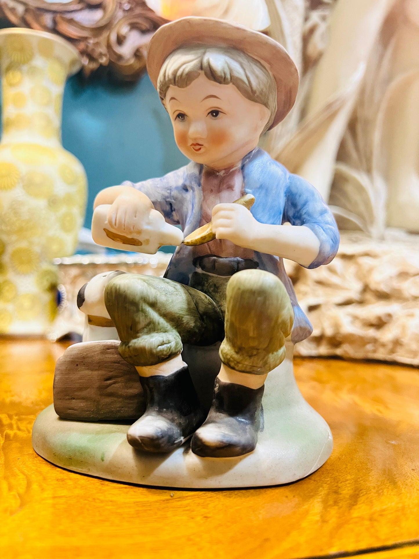 🍾Figura Campestre Capo Del Monte de Porcelana para tu Colección de Antigüedades 🍾