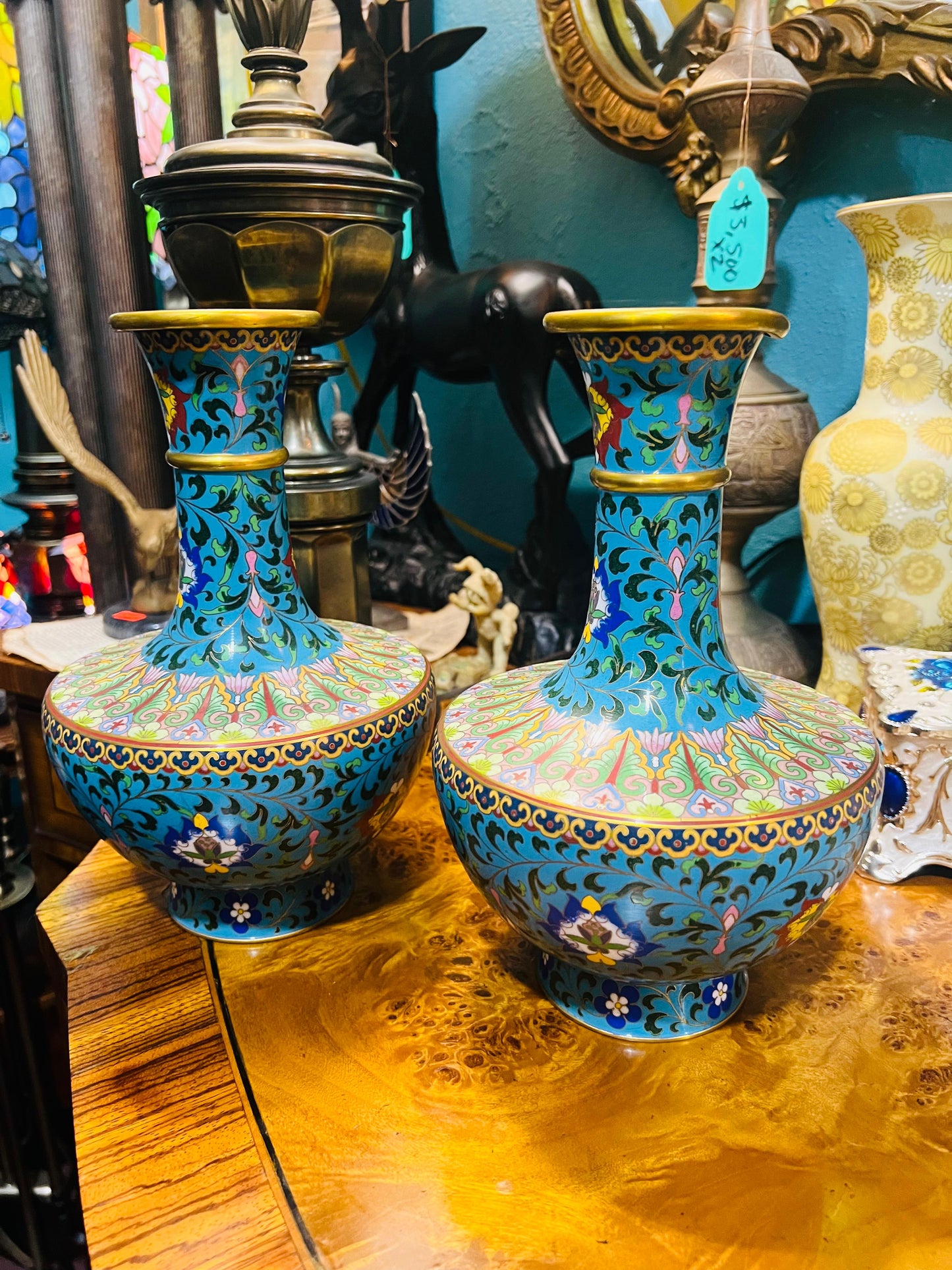 🌟 Jarrones de Cloisonné de Principios del Siglo XX 🏺✨
