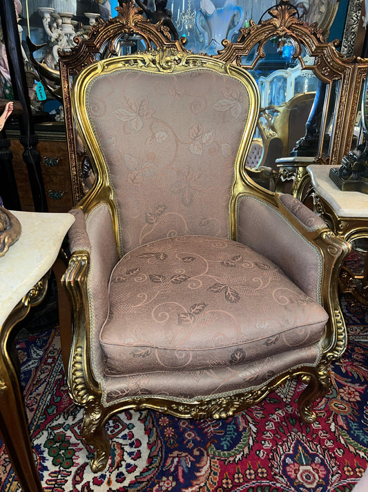 🇫🇷 Elegante Sala de 7 Piezas Marco decorado en hoja de oro solido 🇫🇷