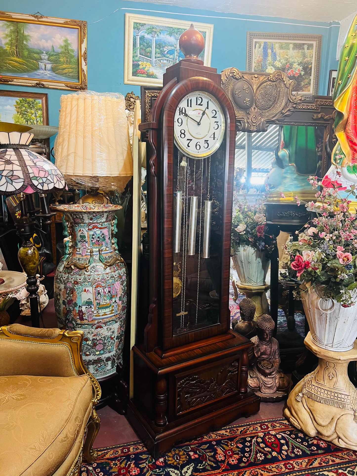 🕰️🕰️🕰️ Reloj oriental de pie estilo antiguo ¡Elegancia Atemporal en Rosarito Antiques! 🕰️🕰️🕰️