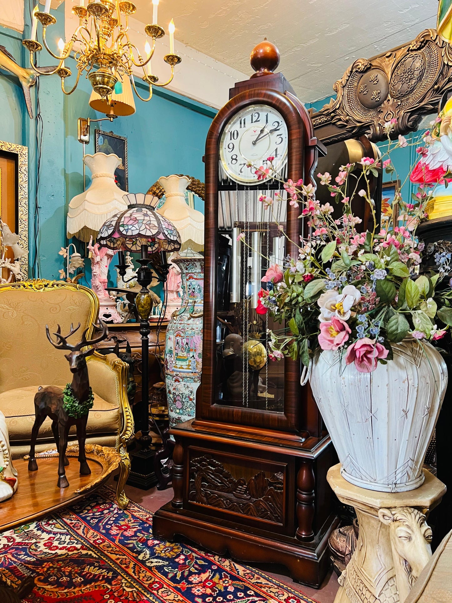 🕰️🕰️🕰️ Reloj oriental de pie estilo antiguo ¡Elegancia Atemporal en Rosarito Antiques! 🕰️🕰️🕰️
