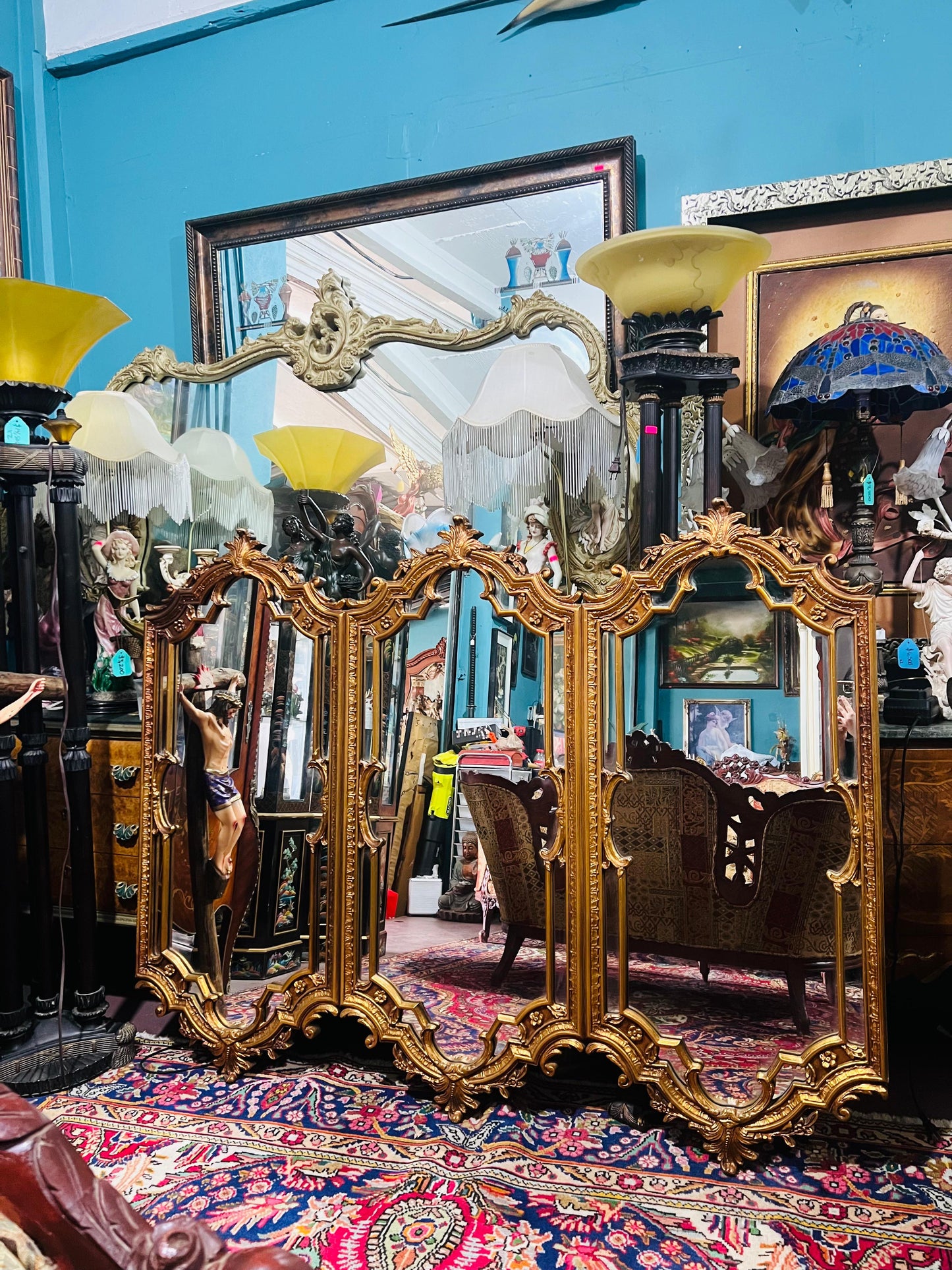 🪞 Espejo Mid Century Hollywood Regency 🪞