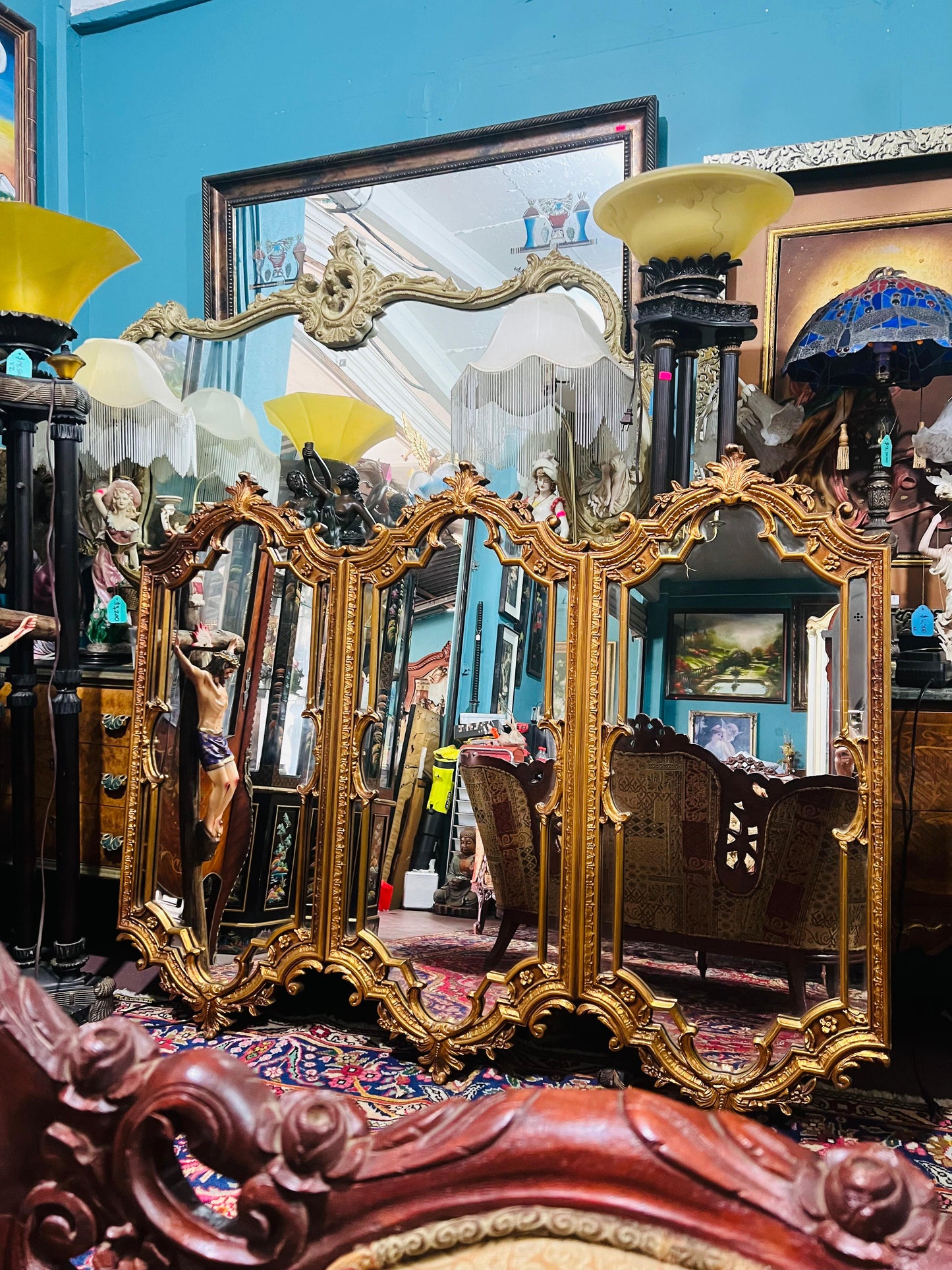 🪞 Espejo Mid Century Hollywood Regency 🪞