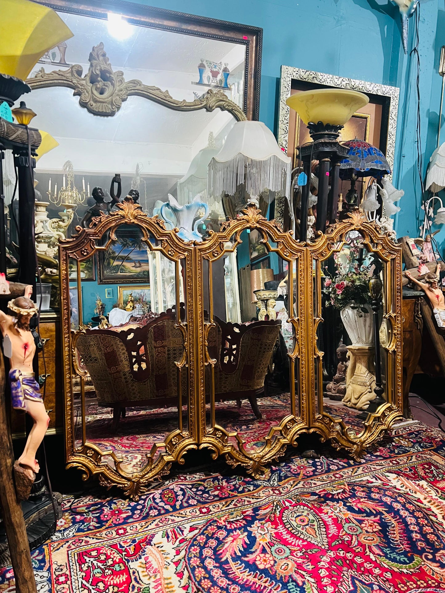 🪞 Espejo Mid Century Hollywood Regency 🪞