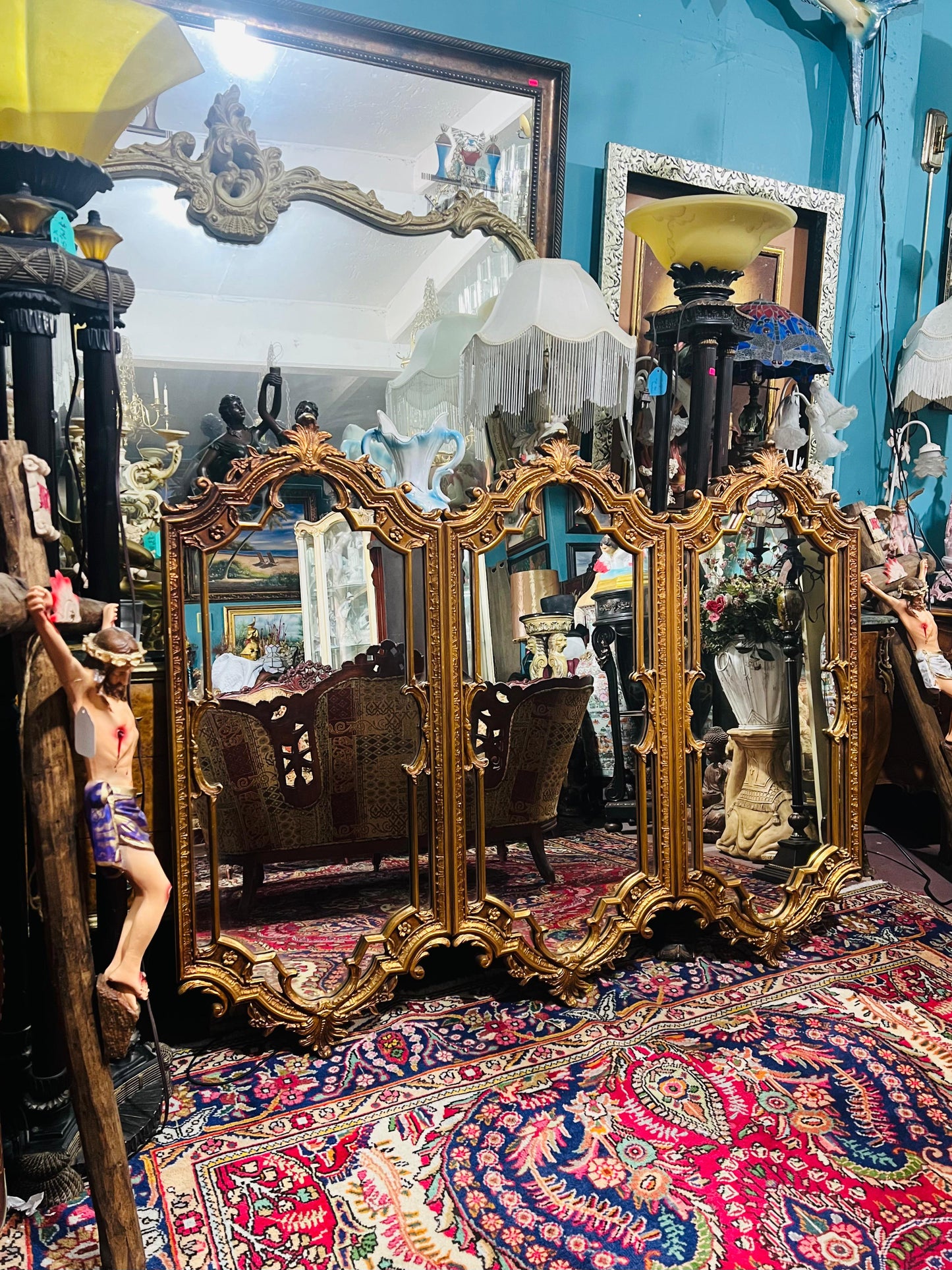 🪞 Espejo Mid Century Hollywood Regency 🪞