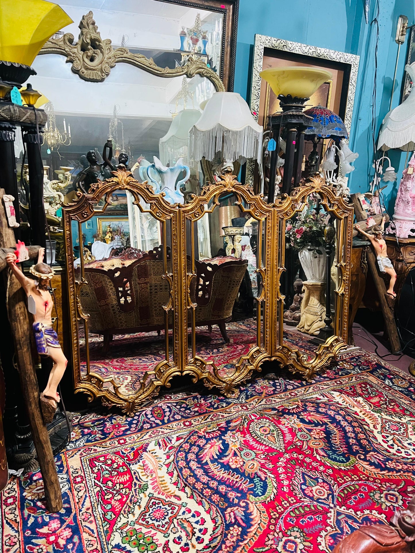 🪞 Espejo Mid Century Hollywood Regency 🪞