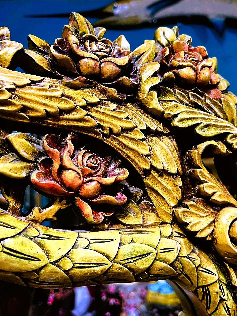 ✨Consola Antigua con Espejo Tallado a Mano Exquisita y Elegante ✨