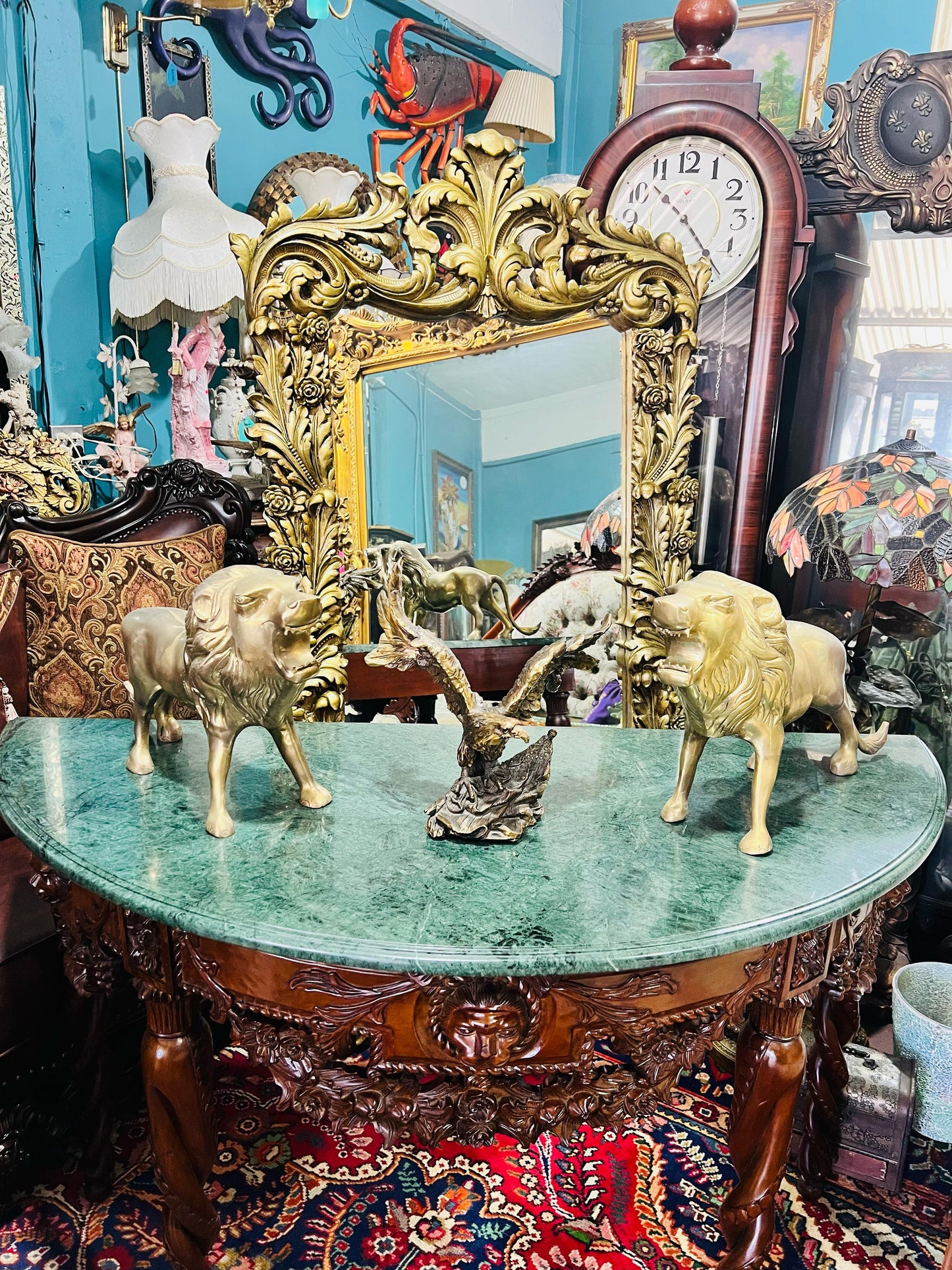 🦁 Par de leones de bronce vintage - Elegancia intemporal para tu hogar 🦁