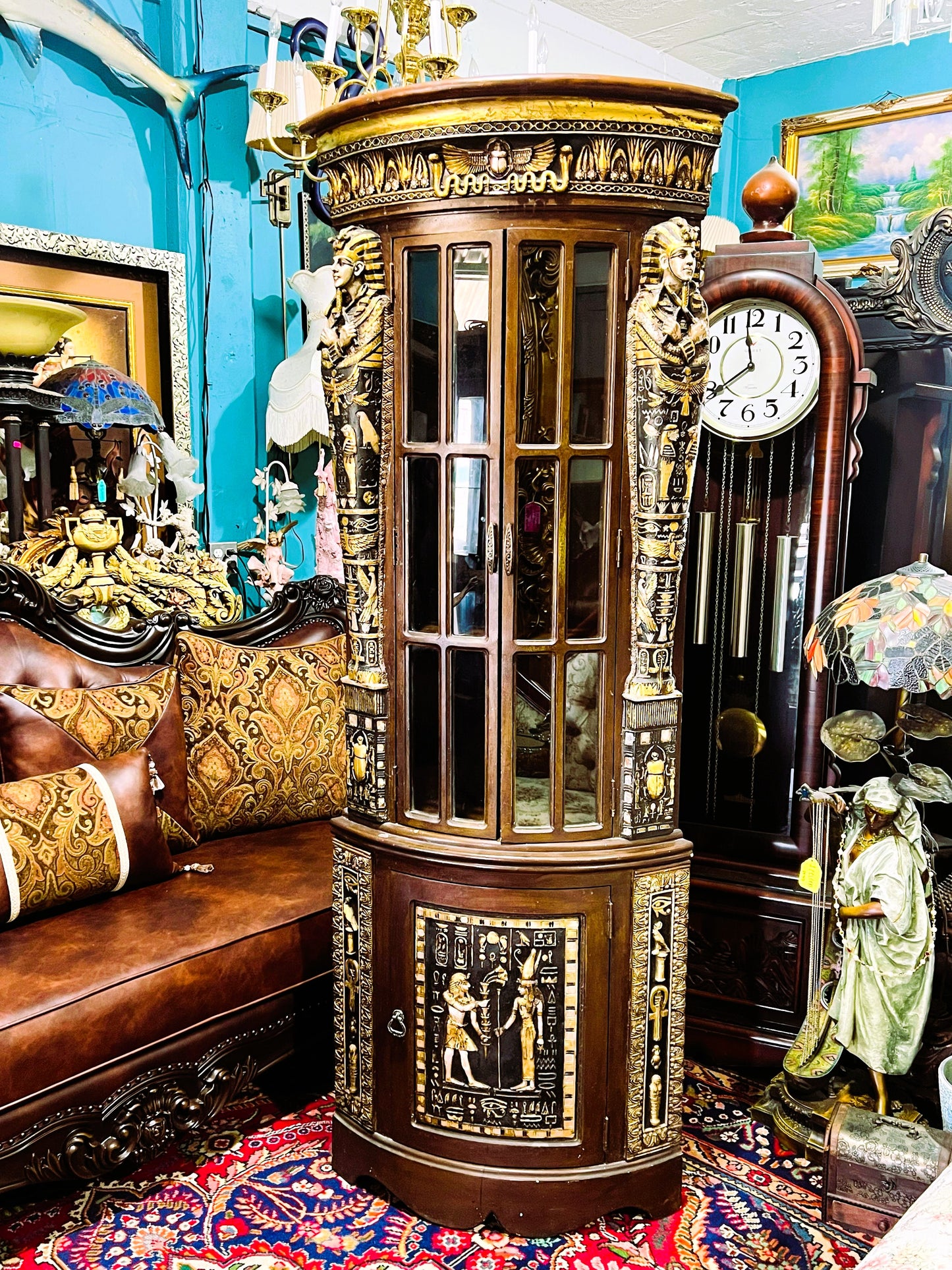🐪🔱🐪Egyptian Corner Display Case, An Exotic Treasure for Your Home🐪🔱🐪