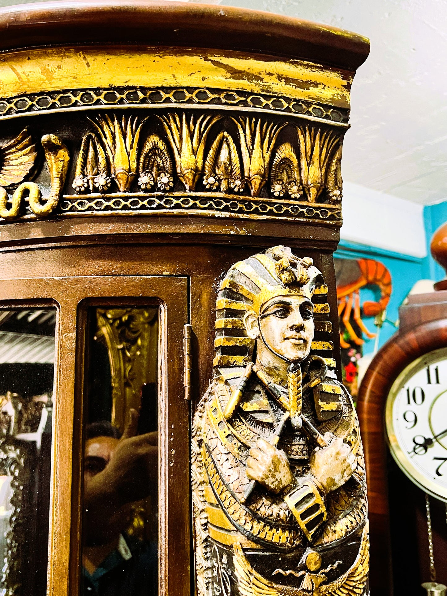 🐪🔱🐪Egyptian Corner Display Case, An Exotic Treasure for Your Home🐪🔱🐪