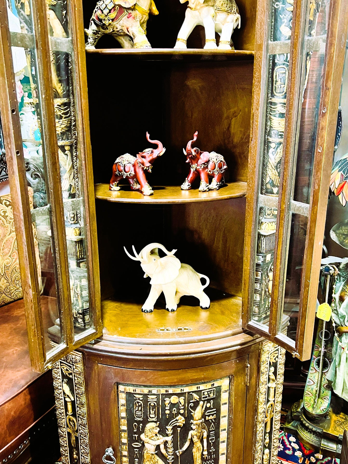 🐪🔱🐪Egyptian Corner Display Case, An Exotic Treasure for Your Home🐪🔱🐪