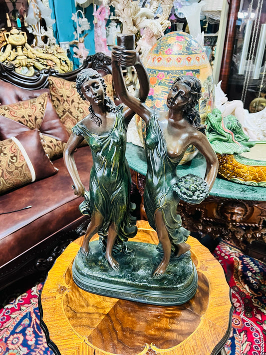 🌟✨ Escultura Grande de Musas Estilo Art Nouveau – Figuras de Musas Neoclásicas✨🌟