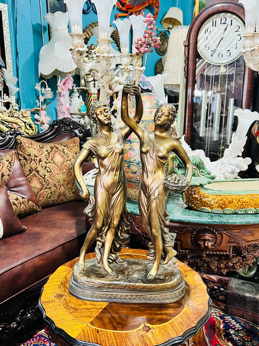 🌟✨ Escultura Grande de Musas Estilo Art Nouveau – Figuras de Musas Neoclásicas✨🌟