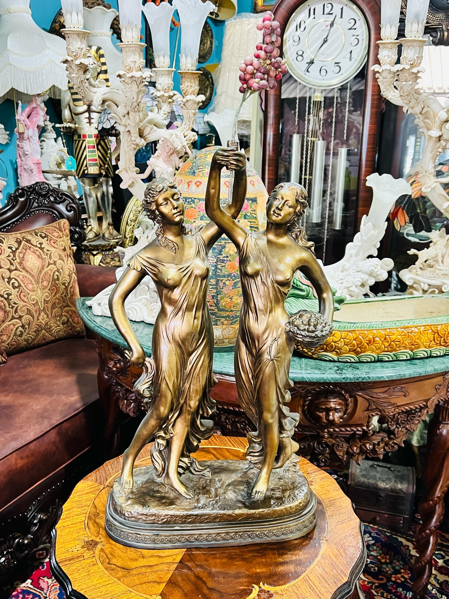 🌟✨ Escultura Grande de Musas Estilo Art Nouveau – Figuras de Musas Neoclásicas✨🌟