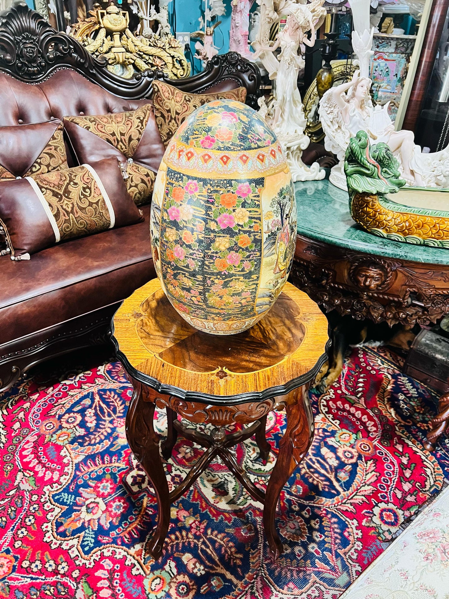 🐉💎 Huevo oriental de porcelana fina: el toque perfecto para tu decoracion💎🐉
