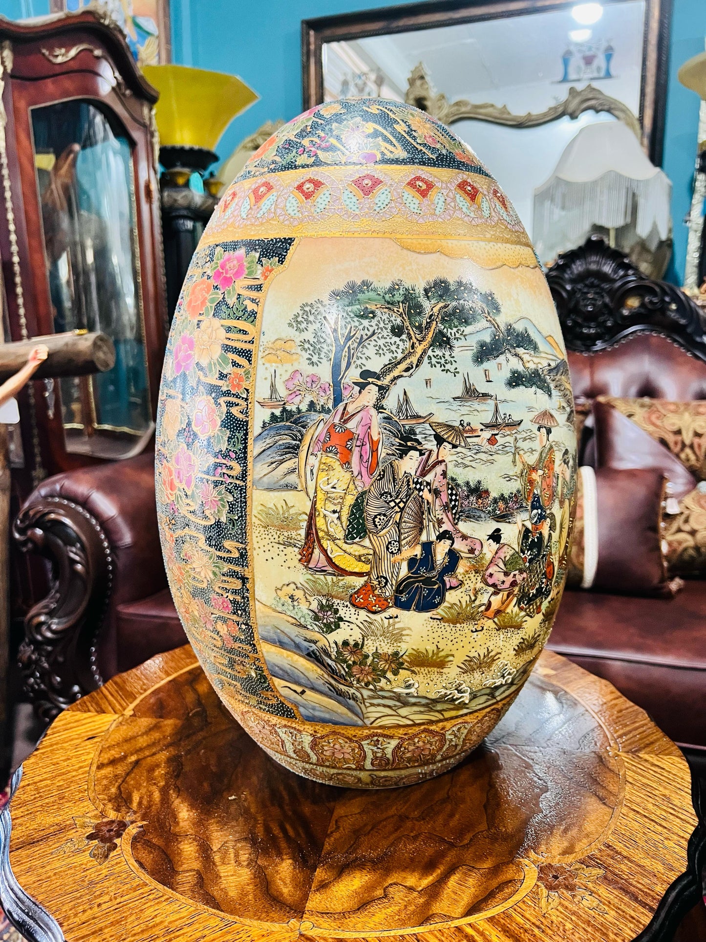 🐉💎 Huevo oriental de porcelana fina: el toque perfecto para tu decoracion💎🐉