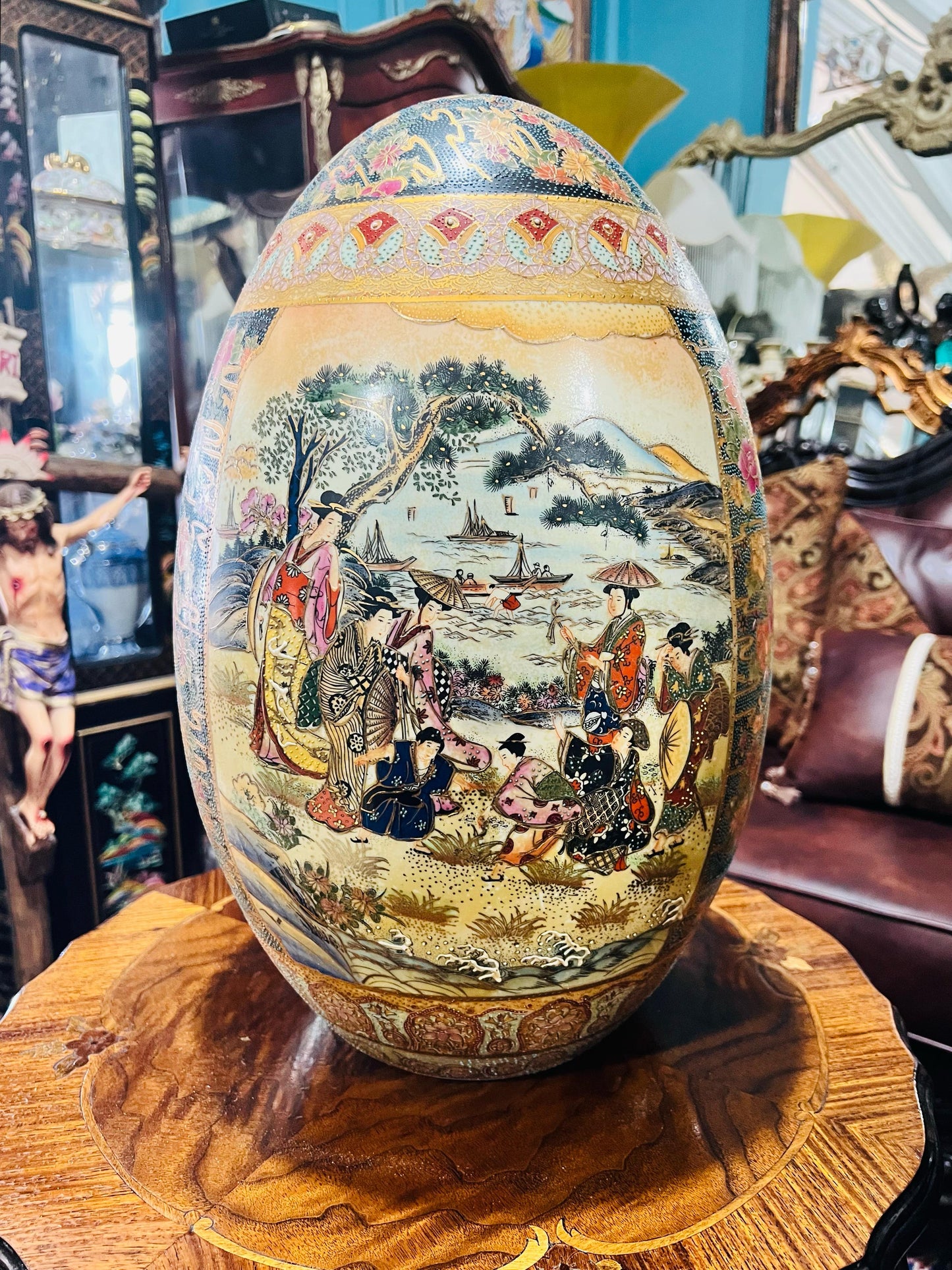 🐉💎 Huevo oriental de porcelana fina: el toque perfecto para tu decoracion💎🐉