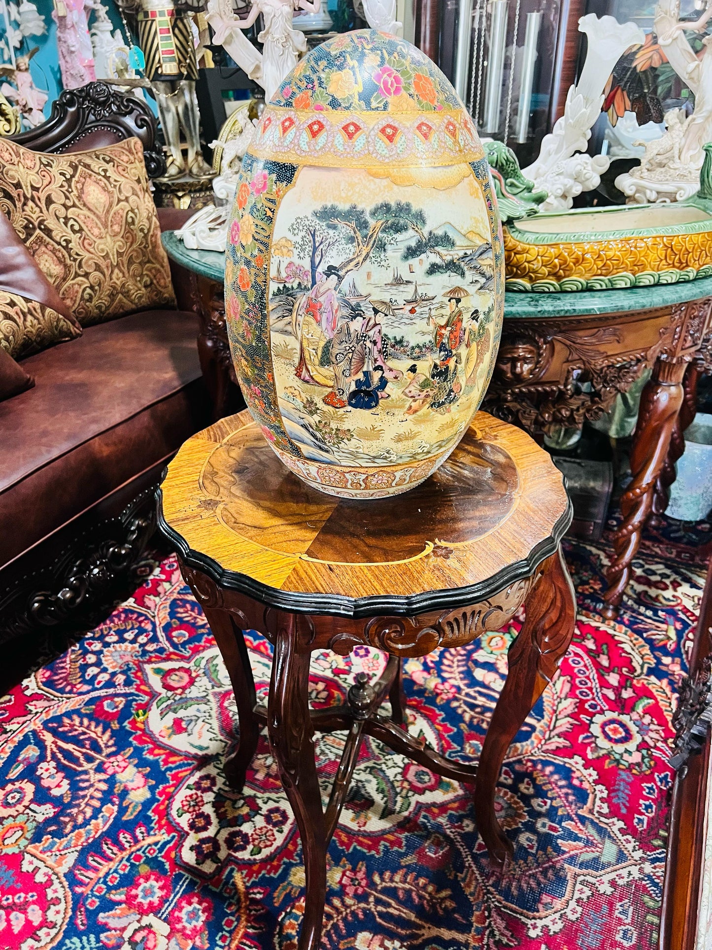 🐉💎 Huevo oriental de porcelana fina: el toque perfecto para tu decoracion💎🐉