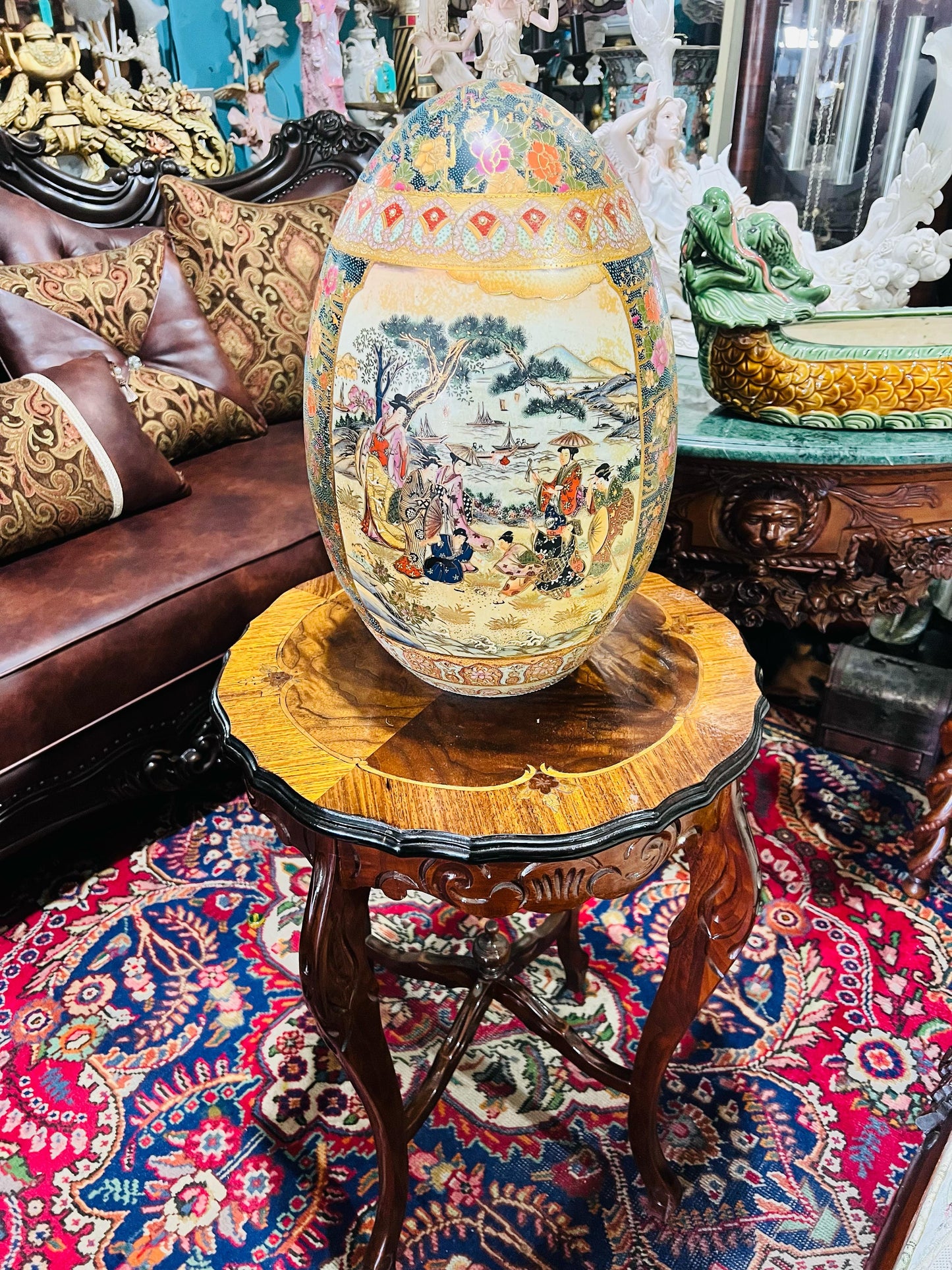 🐉💎 Huevo oriental de porcelana fina: el toque perfecto para tu decoracion💎🐉
