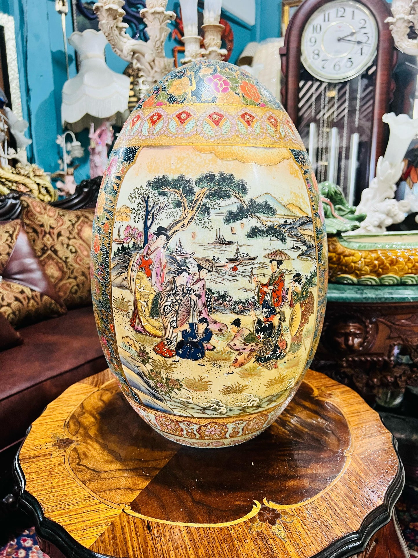 🐉💎 Huevo oriental de porcelana fina: el toque perfecto para tu decoracion💎🐉