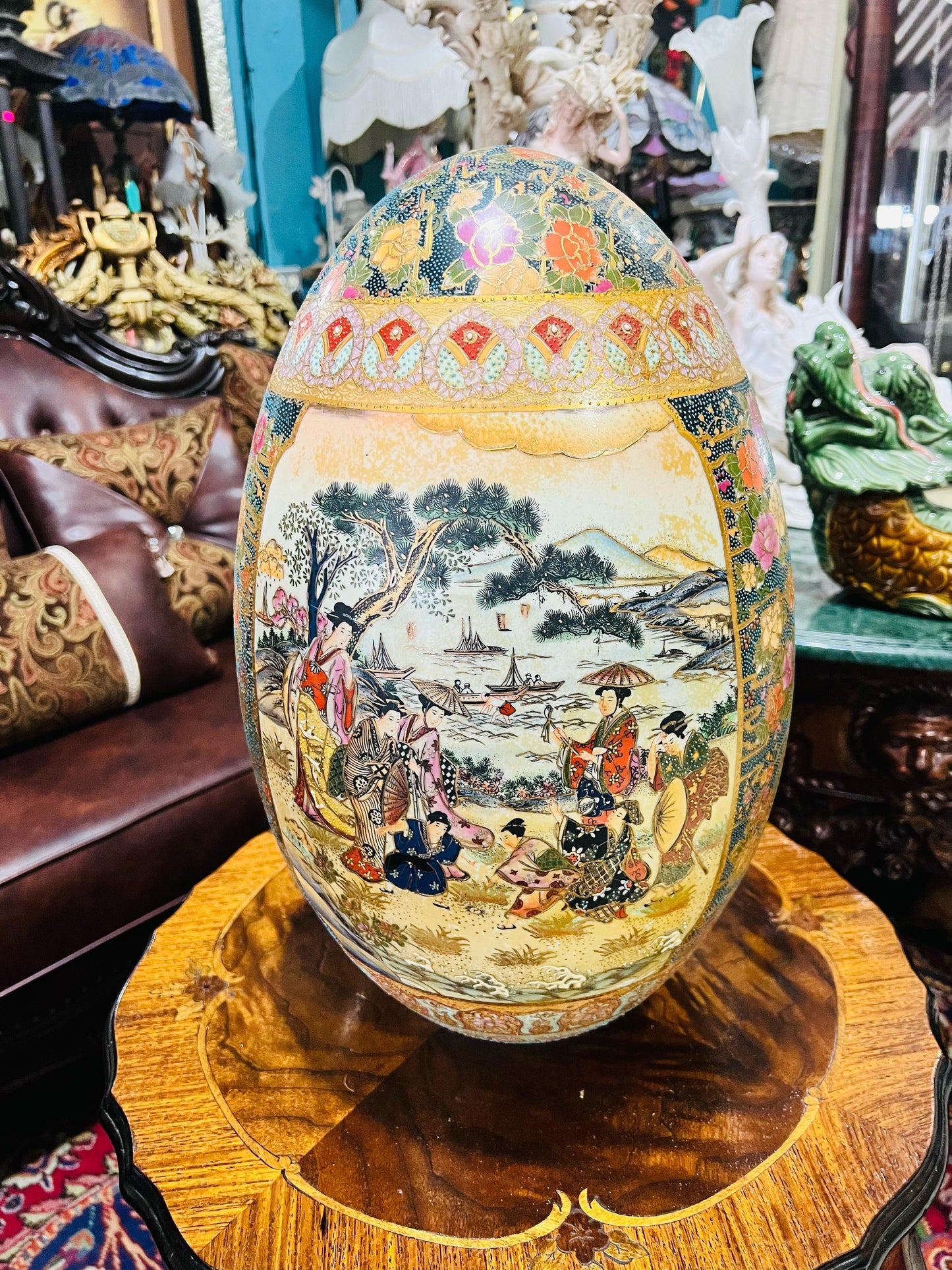 🐉💎 Huevo oriental de porcelana fina: el toque perfecto para tu decoracion💎🐉
