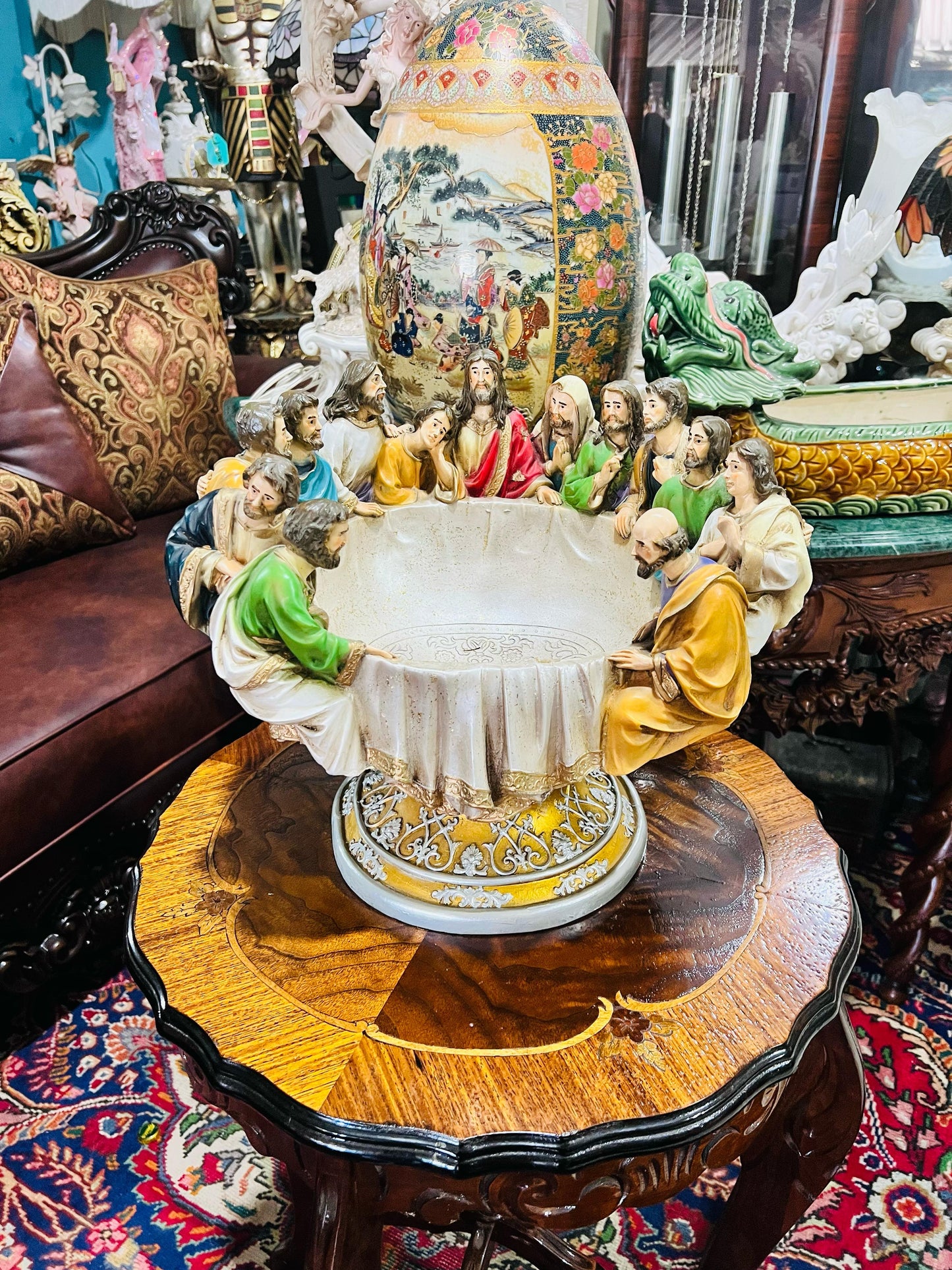 🌟 Frutero Decorativo de la Ultima Cena de Jesus – Un Símbolo de Fe y Arte Mexicano 🌟