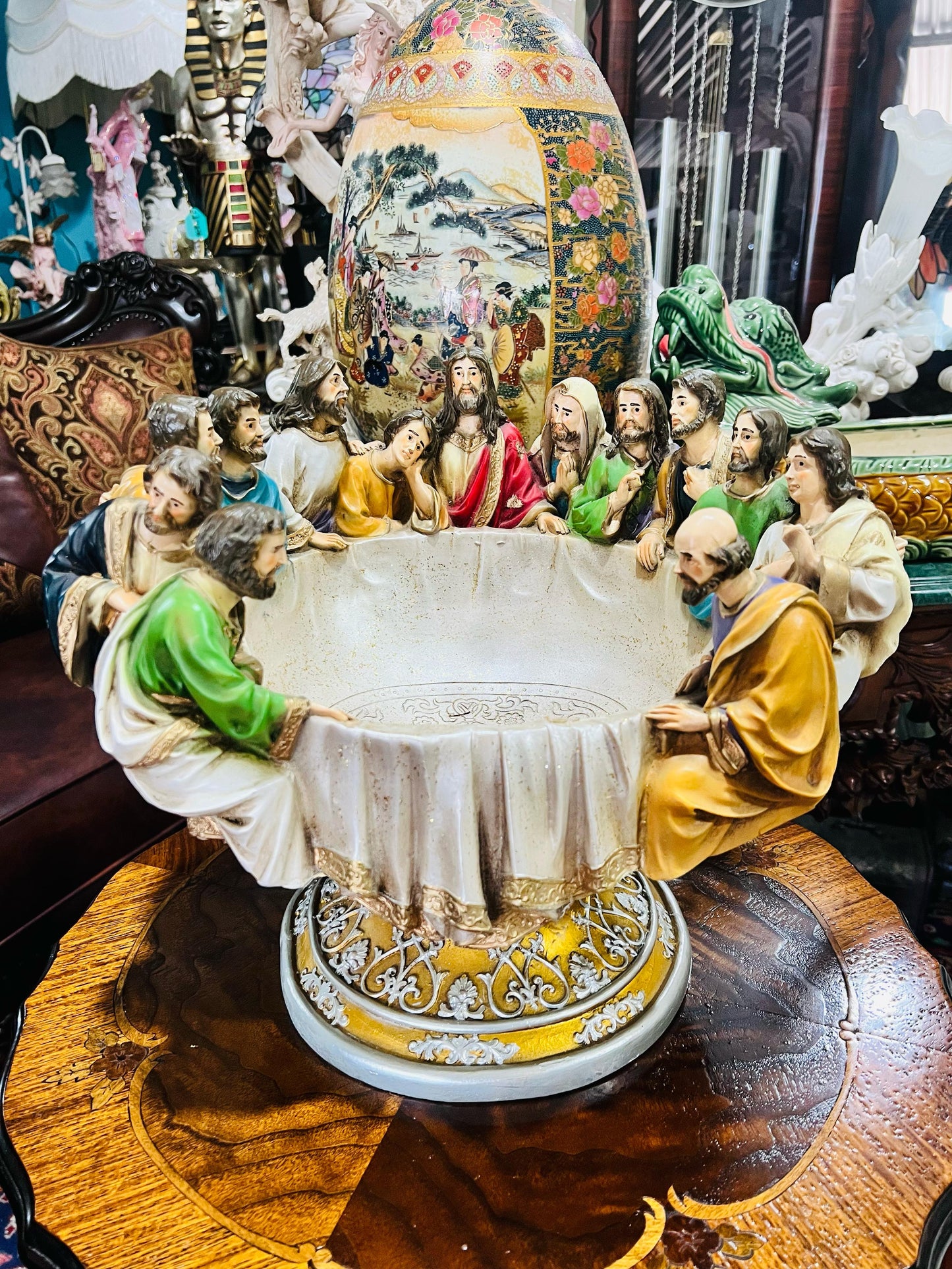 🌟 Frutero Decorativo de la Ultima Cena de Jesus – Un Símbolo de Fe y Arte Mexicano 🌟