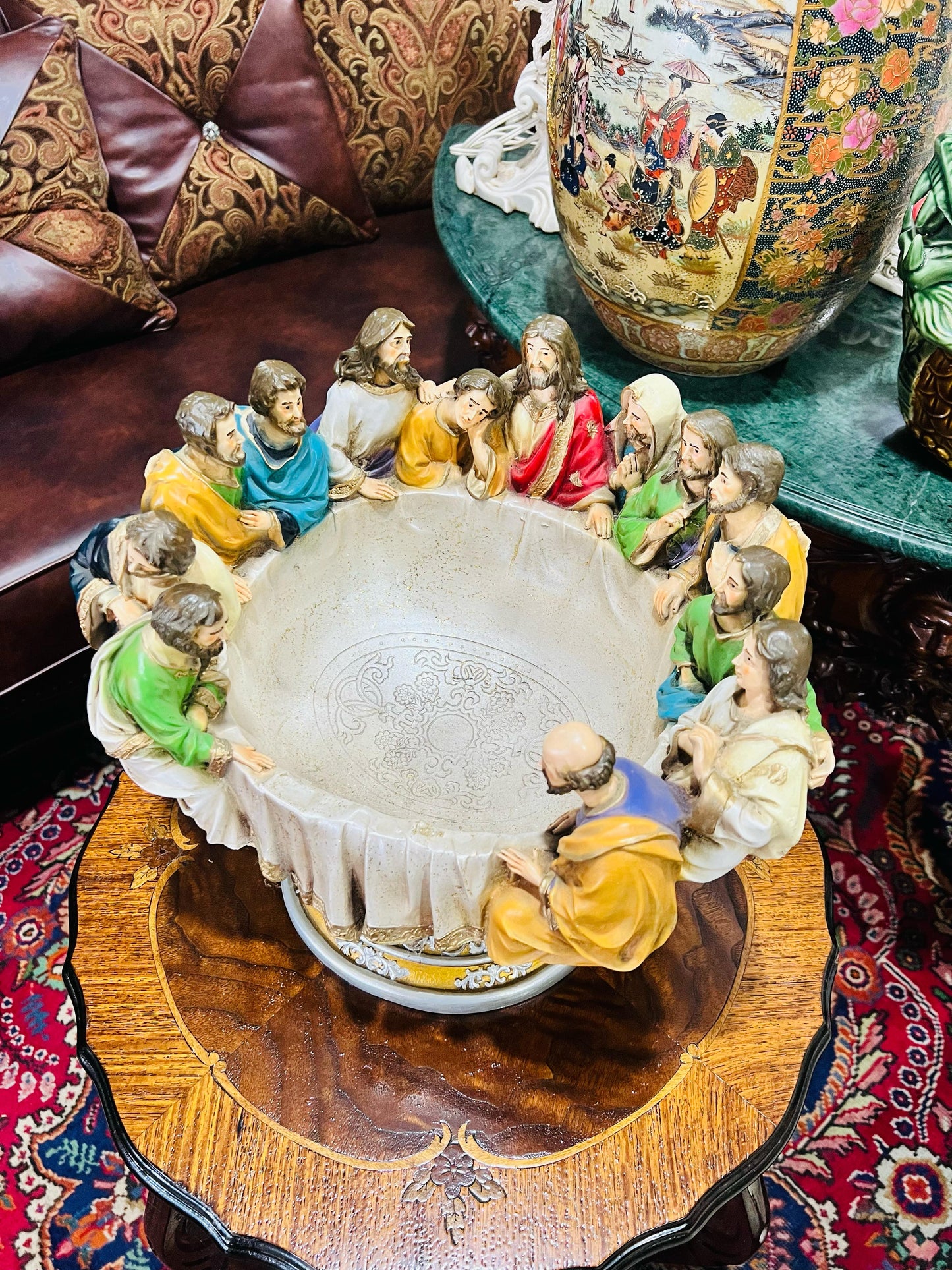 🌟 Frutero Decorativo de la Ultima Cena de Jesus – Un Símbolo de Fe y Arte Mexicano 🌟