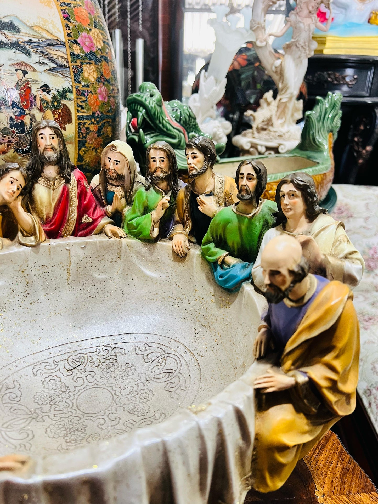 🌟 Frutero Decorativo de la Ultima Cena de Jesus – Un Símbolo de Fe y Arte Mexicano 🌟