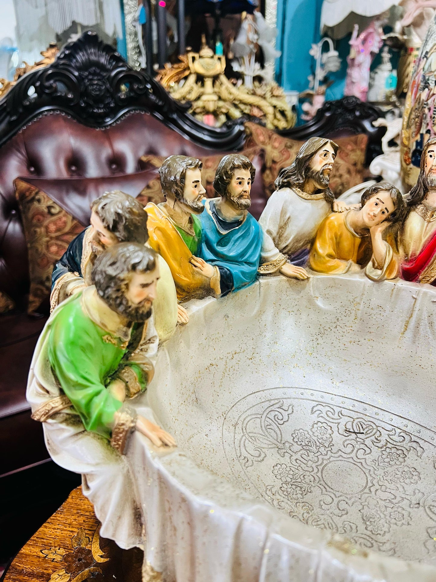 🌟 Frutero Decorativo de la Ultima Cena de Jesus – Un Símbolo de Fe y Arte Mexicano 🌟