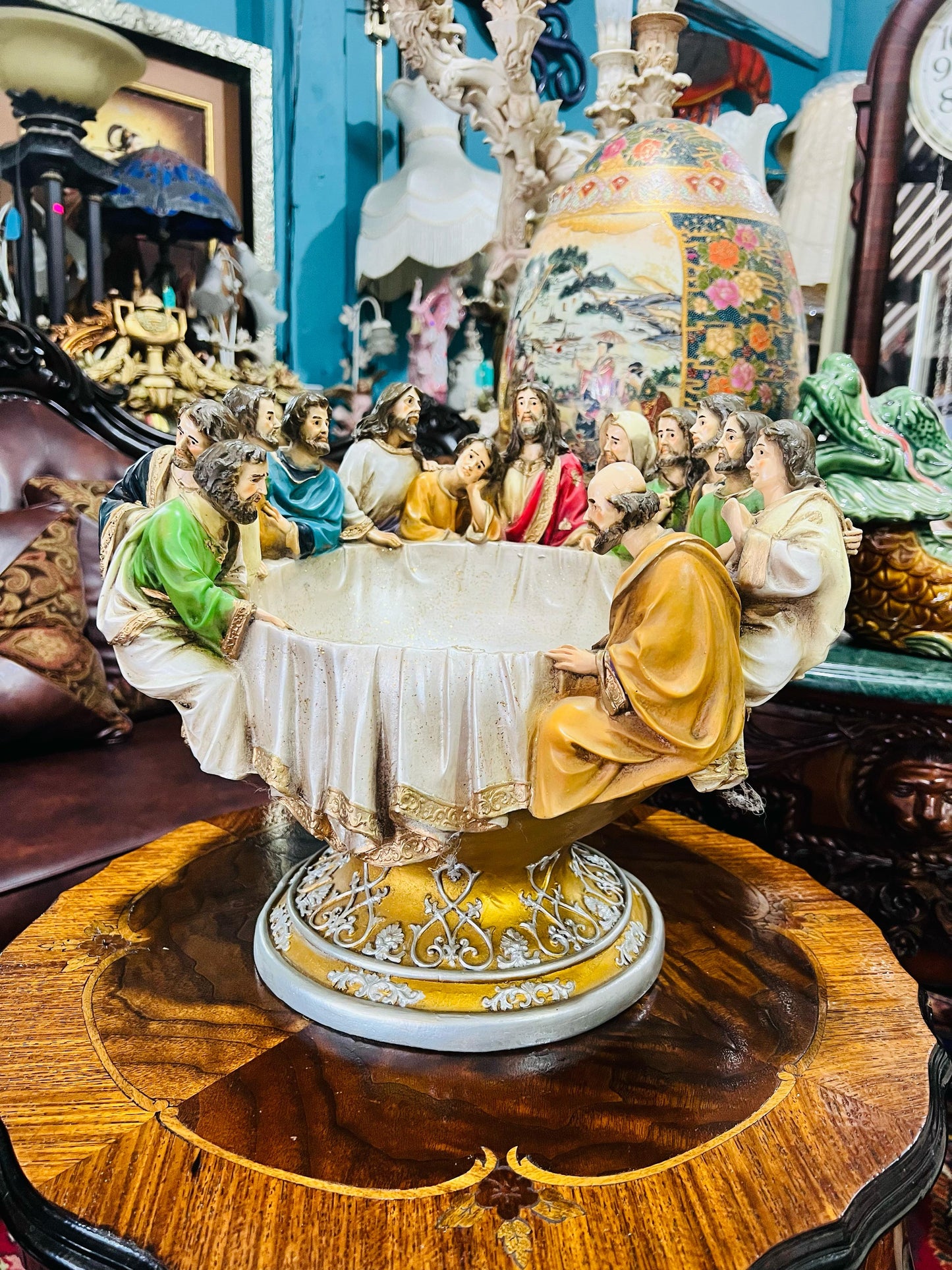 🌟 Frutero Decorativo de la Ultima Cena de Jesus – Un Símbolo de Fe y Arte Mexicano 🌟