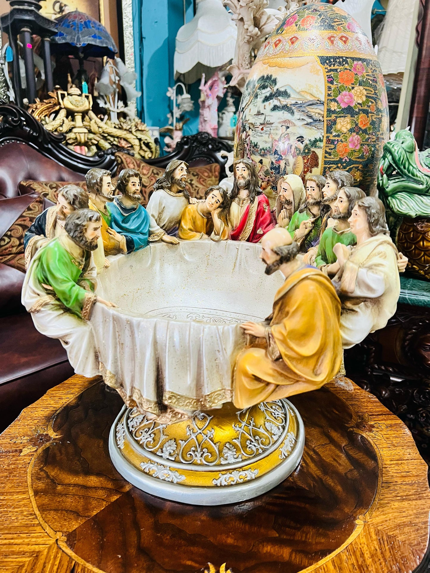 🌟 Frutero Decorativo de la Ultima Cena de Jesus – Un Símbolo de Fe y Arte Mexicano 🌟