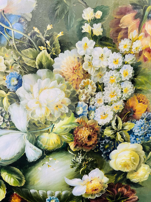 🌺 Exquisito Cuadro de Flores Pintado a Mano – Arte que Inspira Elegancia 🖌️🎨